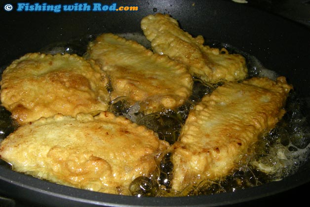 Deep frying chum salmon Deep frying chum salmon