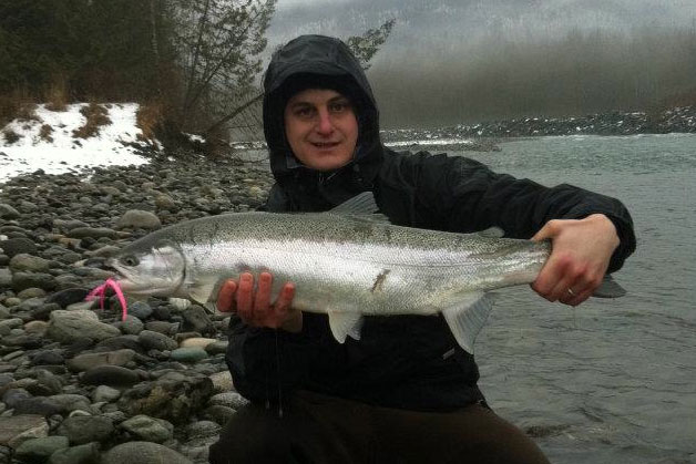 Winter steelhead fishing in Chilliwack River Winter steelhead fishing in Chilliwack River