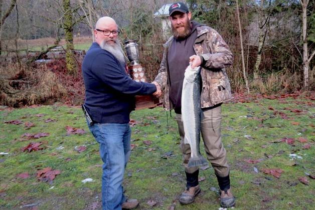 Bert Van Herk is the Kingfisher of 2012 Boxing Day Steelhead Derby in Chilliwack, photo by Chris Gadsden Bert Van Herk is the Kingfisher of 2012 Boxing Day Steelhead Derby in Chilliwack, photo by Chris Gadsden